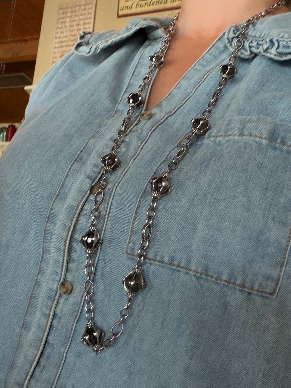 Silver-Tone Charm Necklace